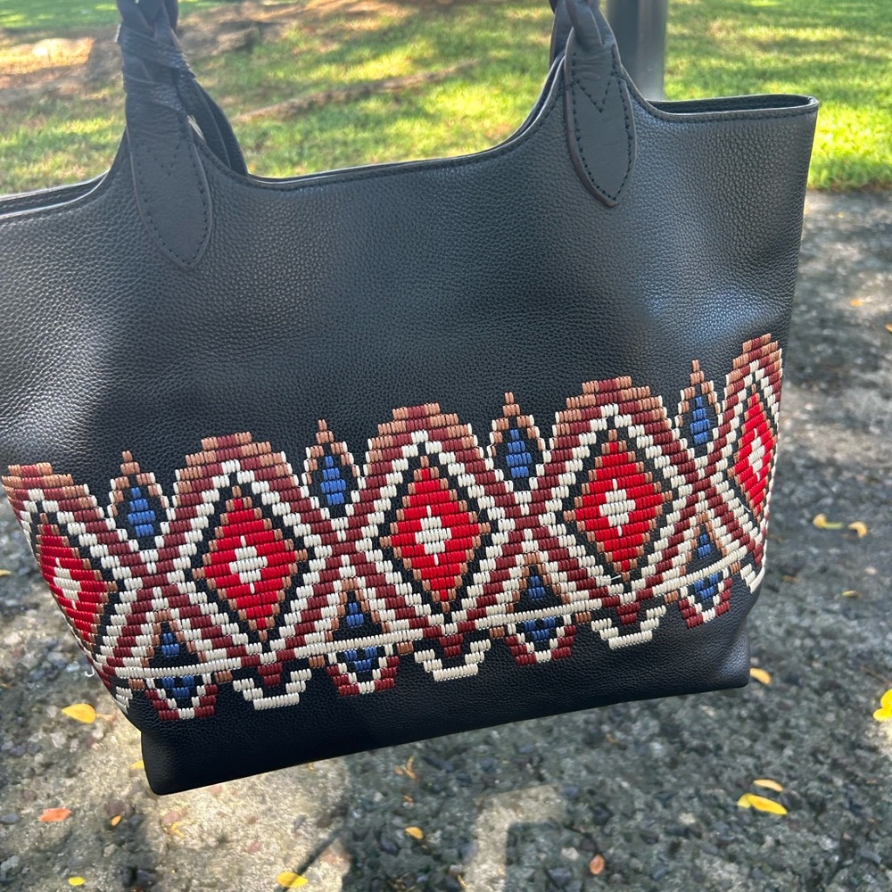 Africa Stories Masai Soft Tote by Brighton black soft leather purse tote $425